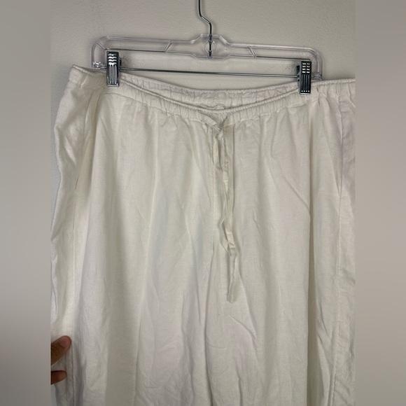 Hollister Linen Blend Pull On Baggy Wide Leg Beachy Coverup Pants Women’s Sz XL - Picture 5 of 7